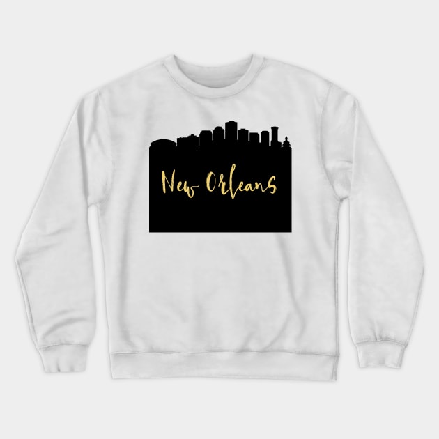 NEW ORLEANS LOUISIANA DESIGNER SILHOUETTE SKYLINE ART Crewneck Sweatshirt by deificusArt